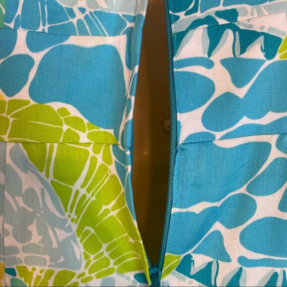 Lilly Pulitzer Crystal Strapless Dress Lagoon Blue Green Resort Wear Size 0 - Picture 10 of 10